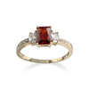 Bague d'occasion  or 2 tons 375 diamants zirconias - vue V1