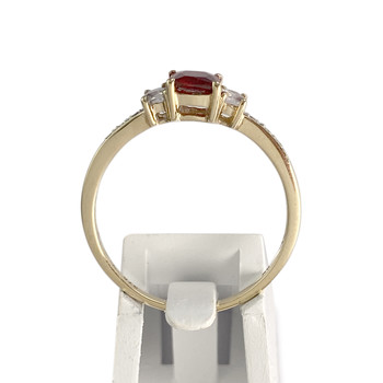 Bague d'occasion  or 2 tons 375 diamants zirconias