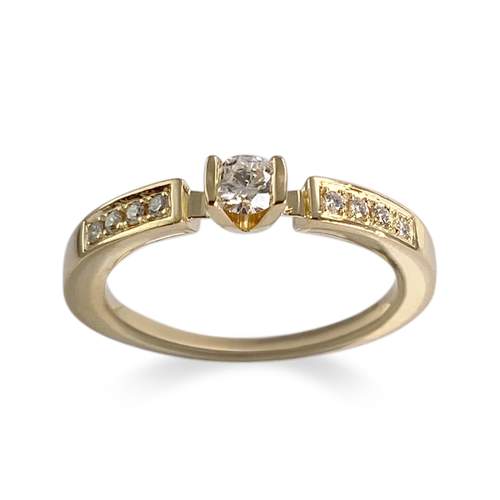Bague d'occasion or 750 jaune diamants