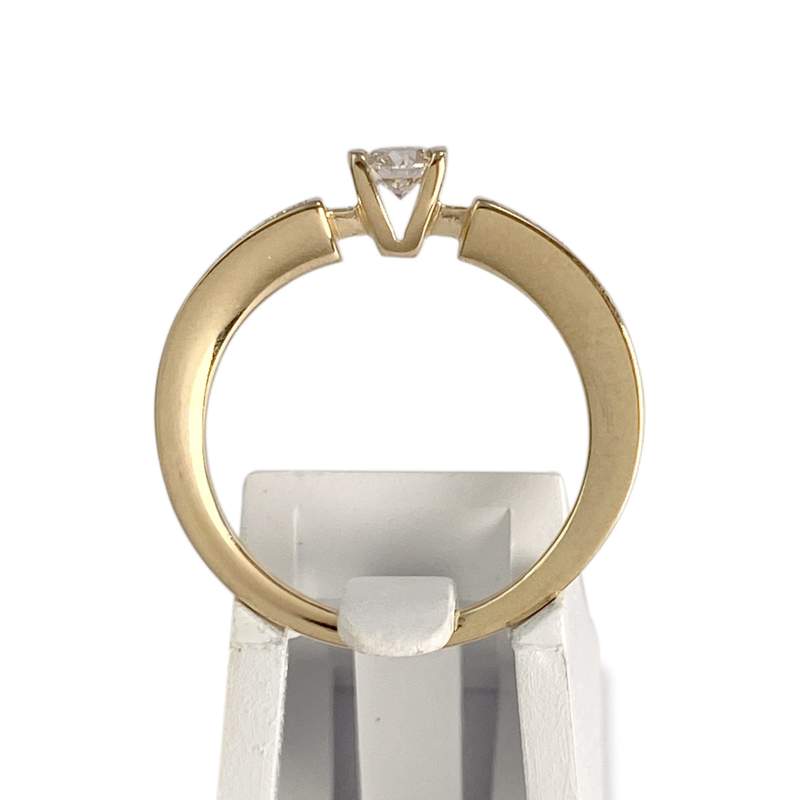 Bague d'occasion or 750 jaune diamants - vue 3