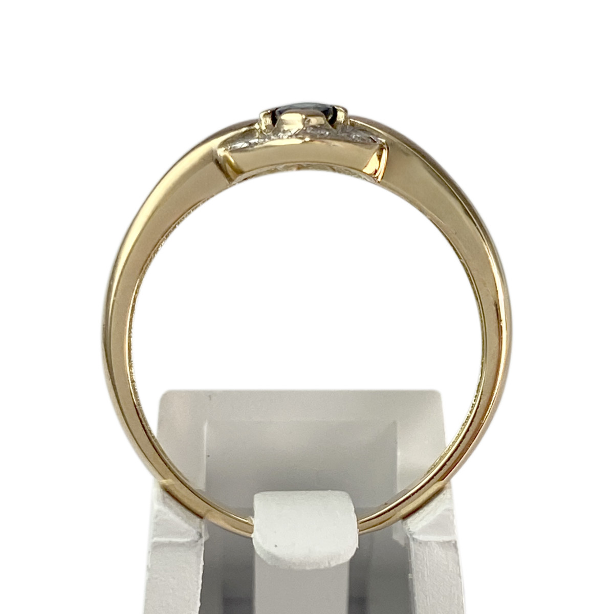 Bague d'occasion or 750 2tons diamants saphirs - vue 3