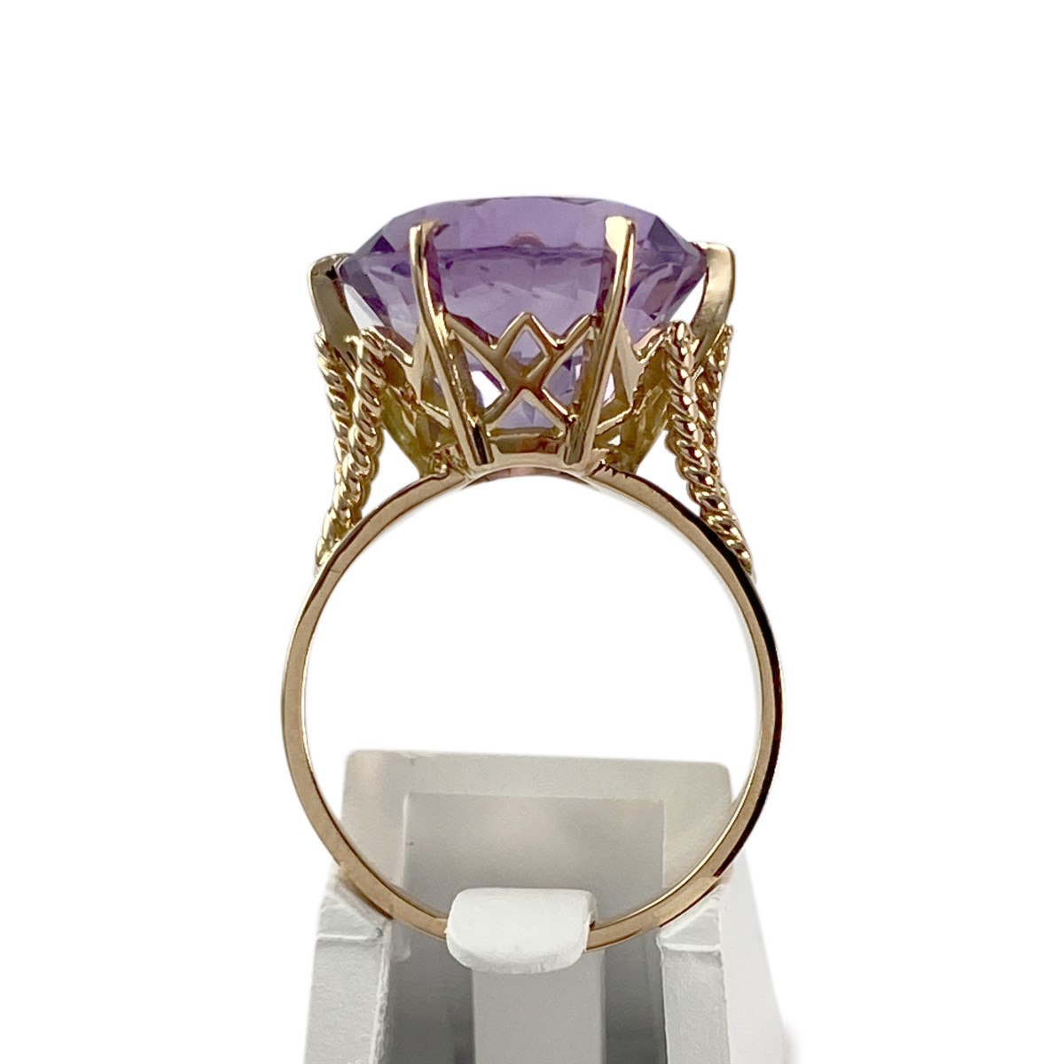 Bague d'occasion or 750 jaune améthyste - vue 3