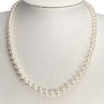 Collier d'occasion or 750 jaune perle de culture de chine - vue 2