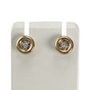 Boucles d'oreilles d'occasion or 750 jaune 2 tons diamants - vue V1