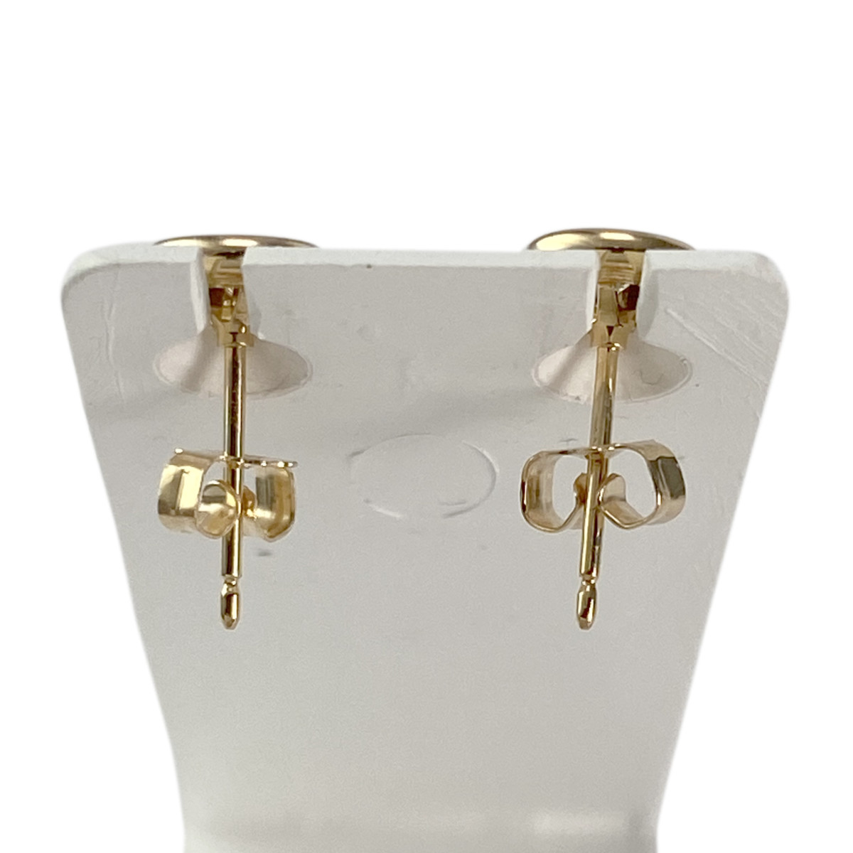 Boucles d'oreilles d'occasion or 750 jaune 2 tons diamants - vue 3