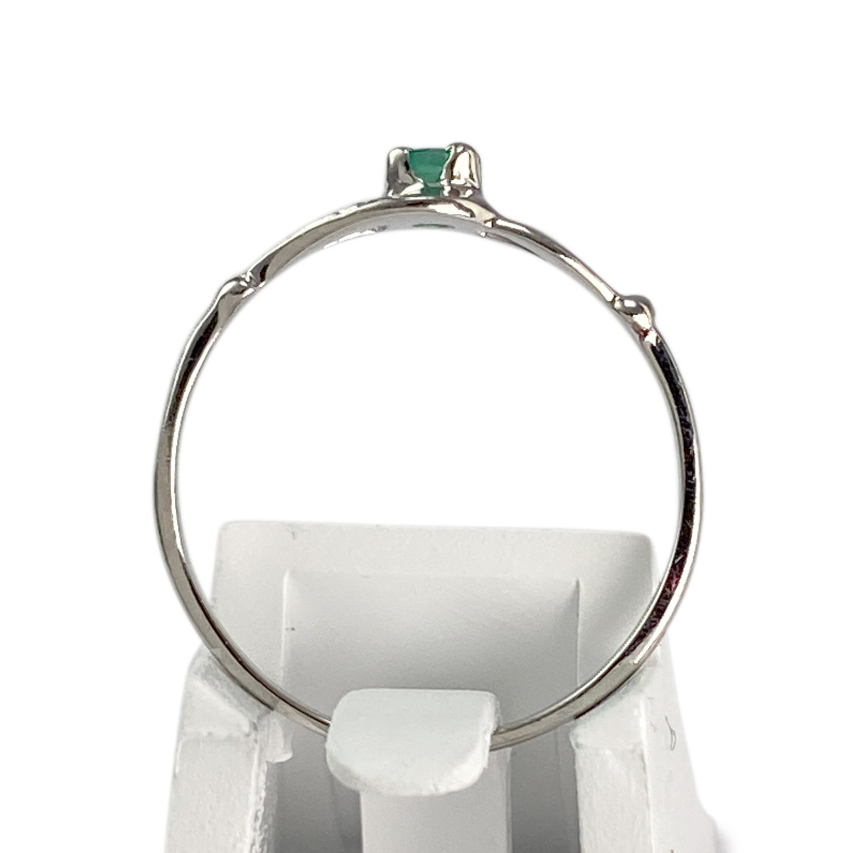 Bague d'occasion or 375 blanc émeraude - vue 3