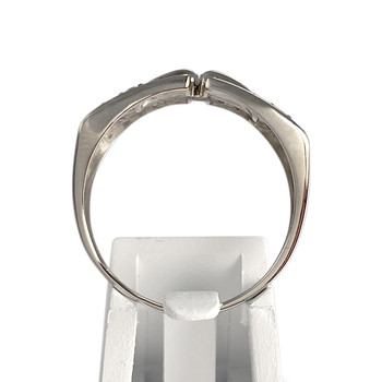 Bague d'occasion or 750 blanc diamants