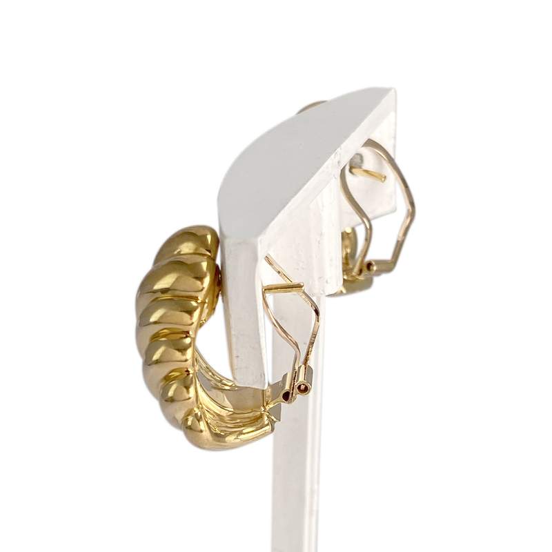 Boucles d'oreilles d'occasion or 750 jaune - vue 2