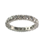 Bague d'occasion or 750 blanc diamants - vue 1