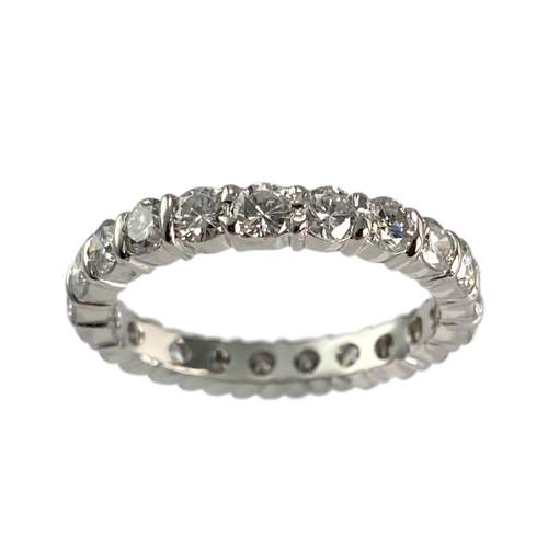 Bague d'occasion or 750 blanc diamants