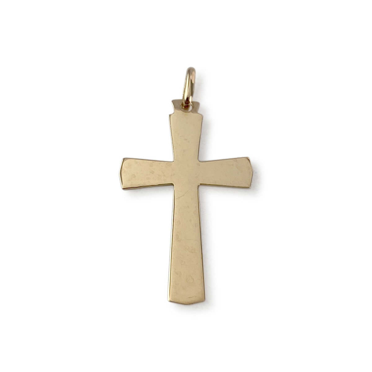 Second-hand 750 yellow gold cross - view 2