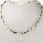 Collier d'occasion 2 ors 750 maille fantaisie - vue 2