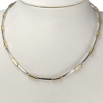 Collier d'occasion 2 ors 750 maille fantaisie