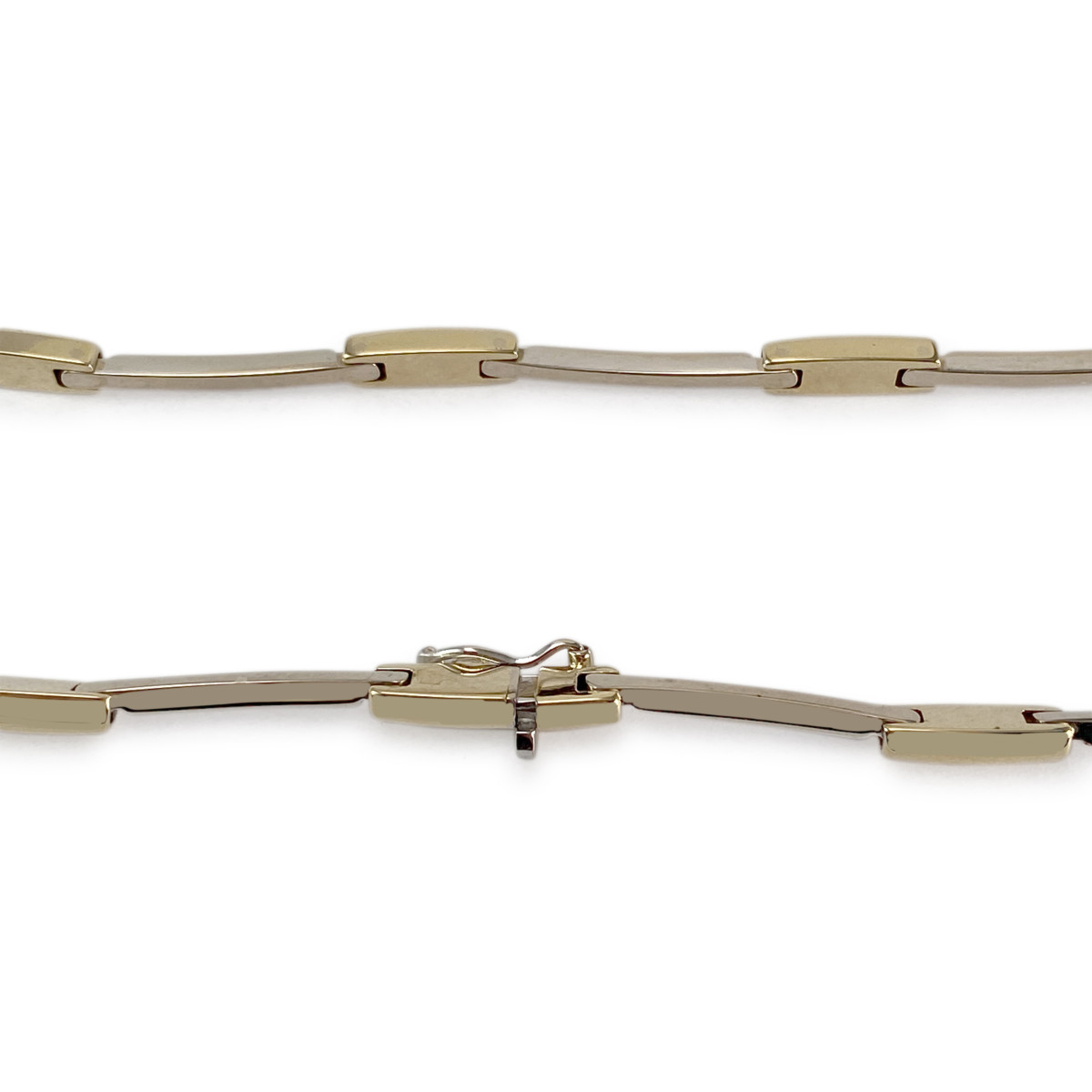 Collier d'occasion 2 ors 750 maille fantaisie - vue 3