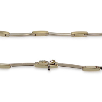 Collier d'occasion 2 ors 750 maille fantaisie