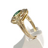 Second-hand gold 750 yellow diamond emerald ring - vue V2