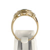Second-hand gold 750 yellow diamond emerald ring - vue V3