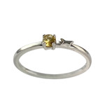Bague MAUBOUSSIN d'occasion  or 750 blanc saphir jaune - vue 1
