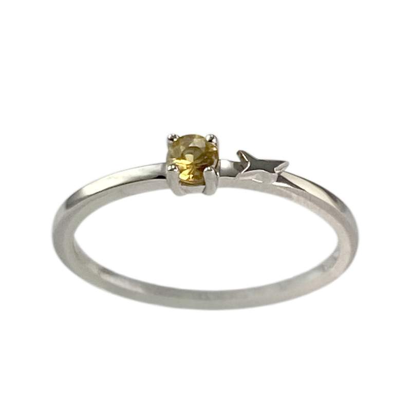 Bague MAUBOUSSIN d'occasion  or 750 blanc saphir jaune - vue 1