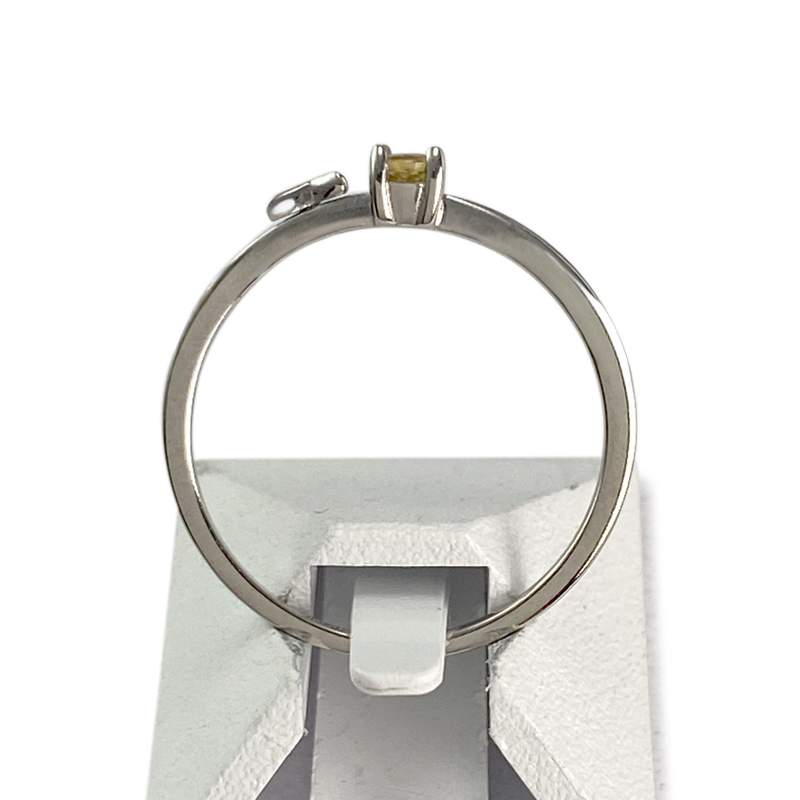Bague MAUBOUSSIN d'occasion  or 750 blanc saphir jaune - vue 3