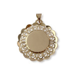 Médaille vierge d'occasion or 750 jaune - vue 2