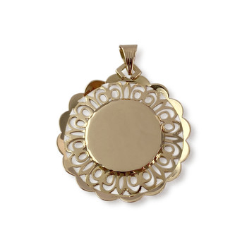 Médaille vierge d'occasion or 750 jaune