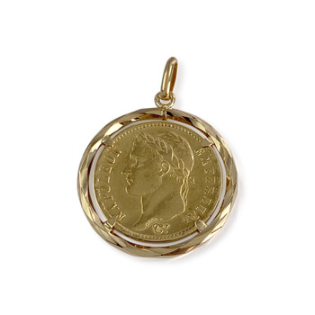 Pendentif d'occasion or 750 jaune porte pièce