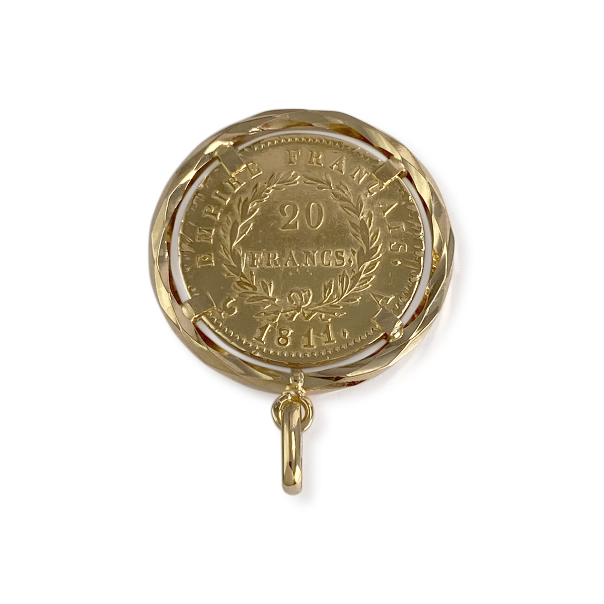 Pendentif d'occasion or 750 jaune porte pièce - vue 2