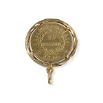 Pendentif d'occasion or 750 jaune porte pièce - vue 2
