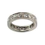 Bague d'occasion or 750 blanc diamants - vue 1