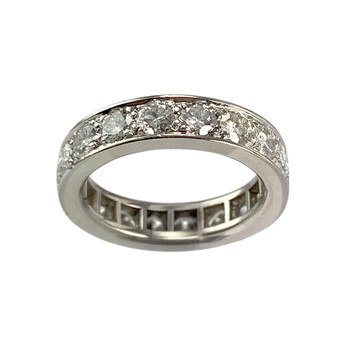 Bague d'occasion or 750 blanc diamants