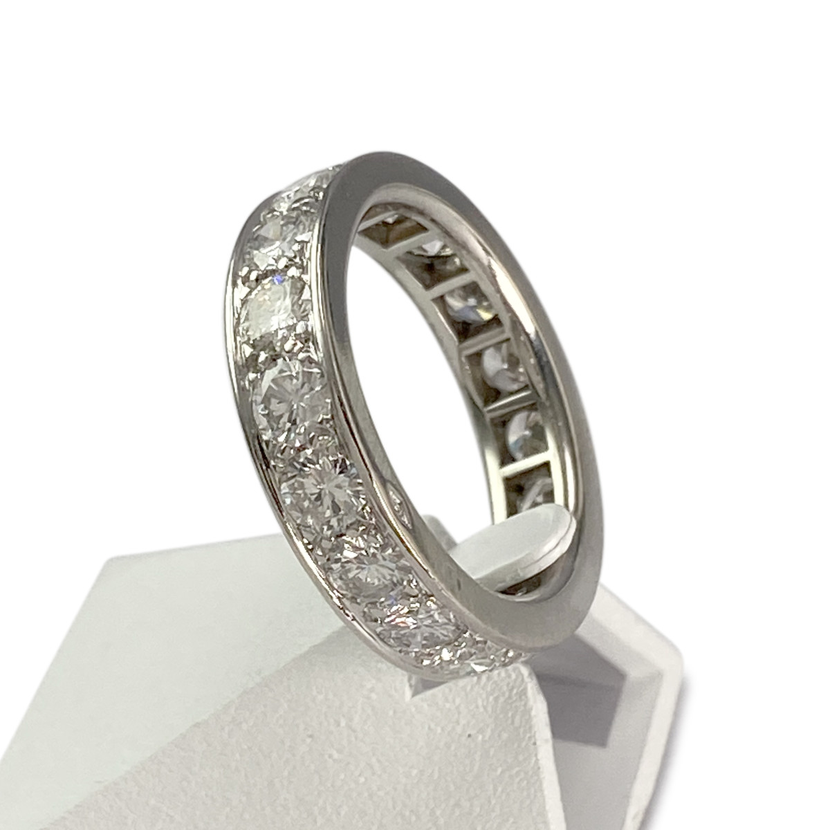 Bague d'occasion or 750 blanc diamants - vue 2