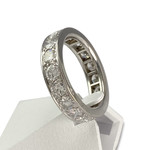 Bague d'occasion or 750 blanc diamants - vue 2