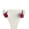 Boucles d'oreilles d'occasion or 750 blanc rubis - vue V1