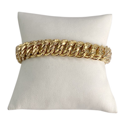 Bracelet d'occasion or 750 jaune maille américaine - vue 1