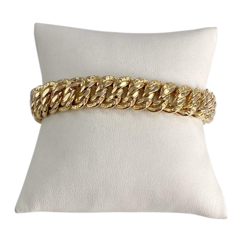 Bracelet d'occasion or 750 jaune maille américaine - vue 1