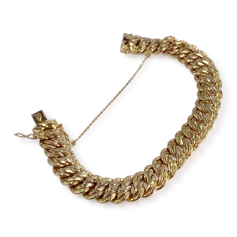 Bracelet d'occasion or 750 jaune maille américaine - vue 2