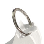 Pre-owned 375 white gold ring with treated black diamonds - view 2