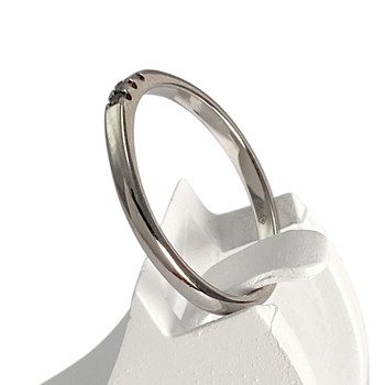 Bague d'occasion or 375 blanc diamants noirs