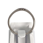Pre-owned 375 white gold ring with treated black diamonds - view 3