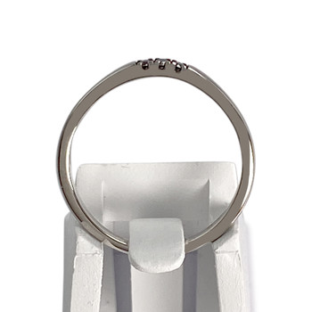 Bague d'occasion or 375 blanc diamants noirs