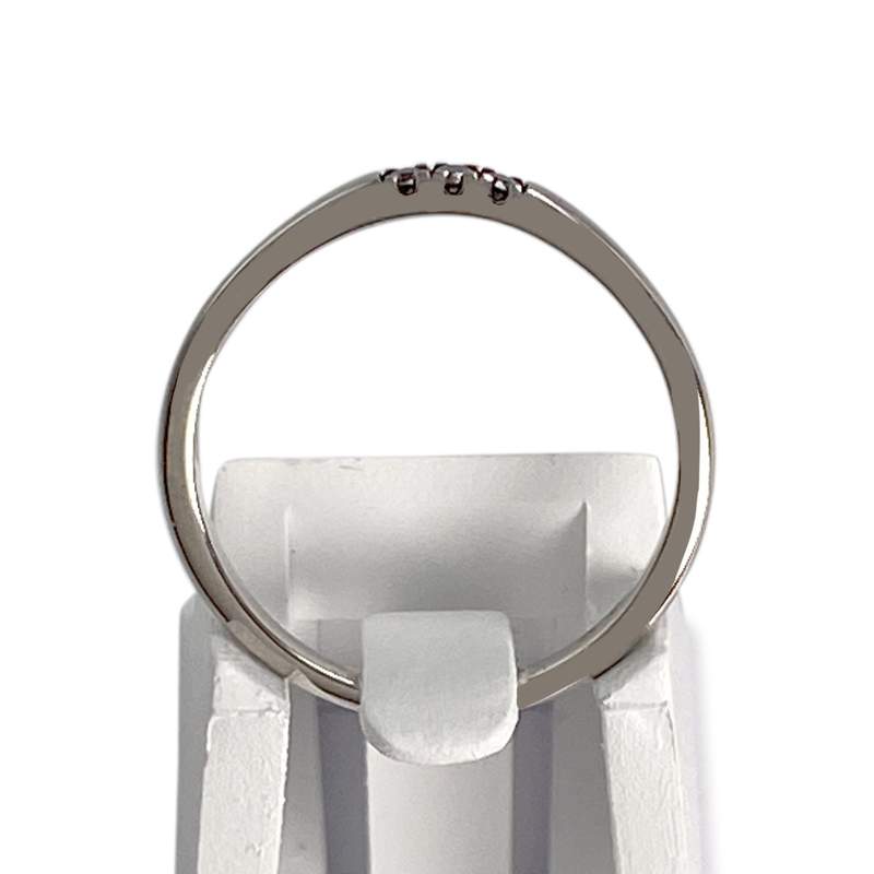 Bague d'occasion or 375 blanc diamants noirs traités - vue 3