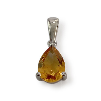 Pendentif d'occasion or 375 blanc citrine