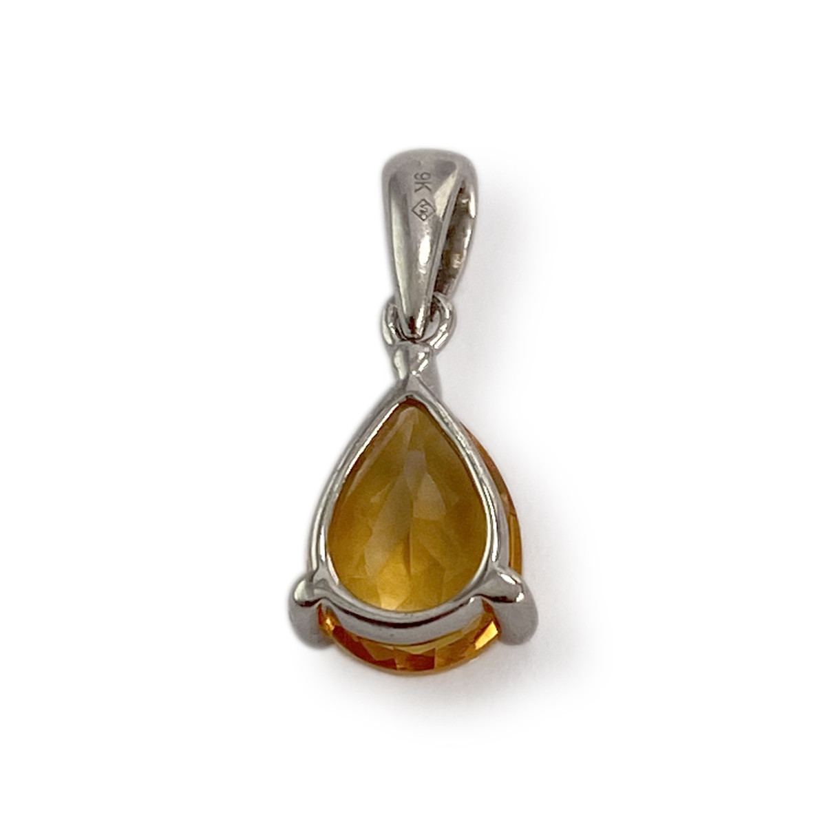 Pendentif d'occasion or 375 blanc citrine - vue 2