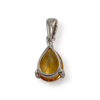 Pendentif d'occasion or 375 blanc citrine