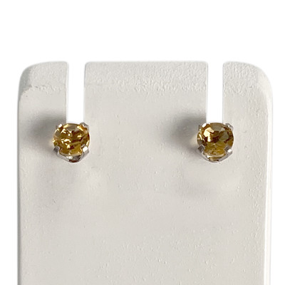 Boucles d'oreilles d'occasion or 375 blanc citrines - vue 1