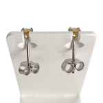 Boucles d'oreilles d'occasion or 375 blanc citrines - vue 3