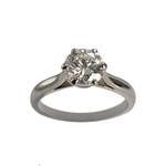 Solitaire d'occasion or 750 blanc diamant - vue 1