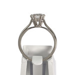 Solitaire d'occasion or 750 blanc diamant - vue 3