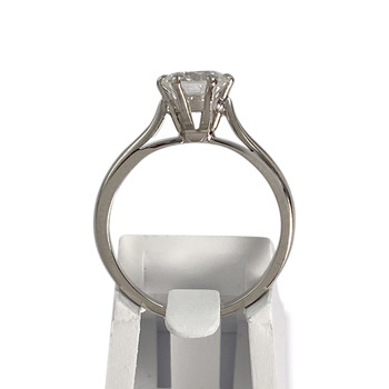 Solitaire d'occasion or 750 blanc diamant